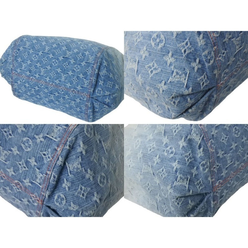 Louis Vuitton Blue Monogram Denim White Tote Sunbeam Bag - Picture 6 of 9